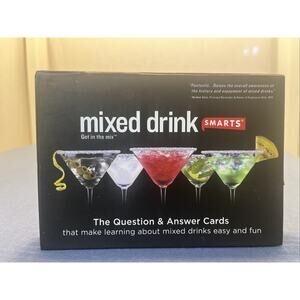Mixed Drink Smarts Game Question & Answer Cards Tips Recipes NEW Bartender Train